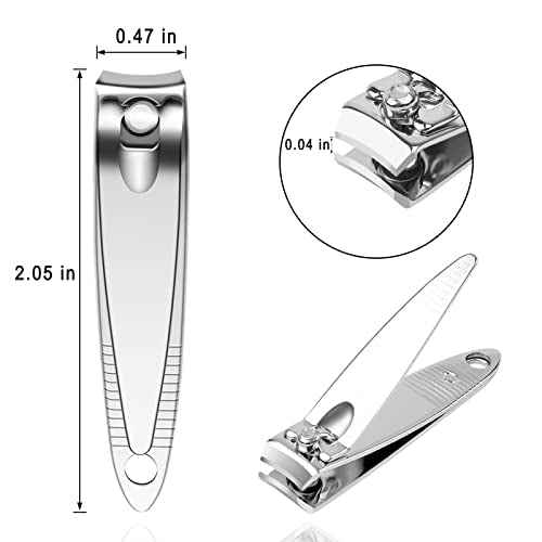50 Pack Stainless Steel Nail Clippers Bulk, Bulk Nail Clippers for Homeless Individually Wrapped, for Homeless,Shelter, Air Bnb, Hotel (50 PCS)