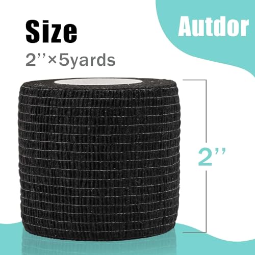 Machine Pen Covers with Grip Wraps - Autdor 200pcs Tattoo Machine Covers and 6pcs Tattoo Grip Tape Tattoo Pen Covers Grip Covers Tattoo Pen Sleeves Combination Tattoo Supplies (Blue+Black)