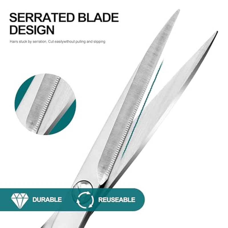 Professional beard scissors, 4.9-inch (silver) small pointed stainless steel hairdressing scissors, Moustache Trimming£¬suitable for personal care and beauty of both men and women