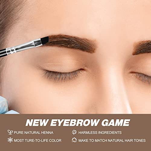 Purely Natural Henna Hair Powder 6 grams, Professional Henna-Hair Spot Color Kit, DIY Henna Hair Kit at Home and Salon, Easy to Use(Dark Brown02)