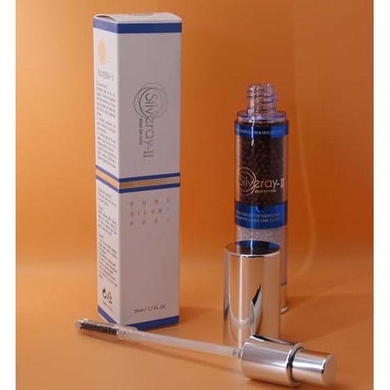 Silveray-II Skincare Mist Spray with 99.99 Percent Pure Silver Foam and Ceramic Balls/Moisturizing Effect/Colloidal Silver Water