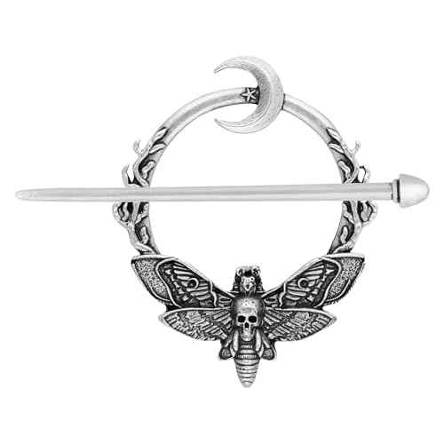 HAQUIL Crescent Moon Moth Hairpin Gothic Hairpin with Trendy Design