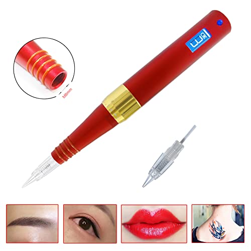 Permanent Makeup Pen Tattoo Rotary Machine 10PCS Needles For Eyebrow,Eyeliner, Lip, AP643