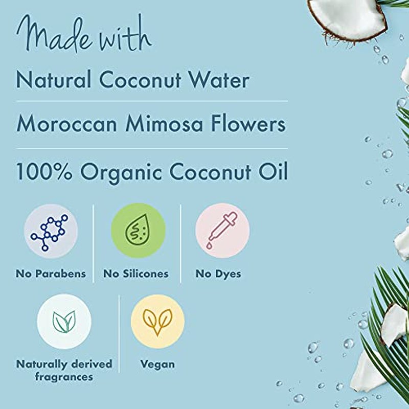 Love Beauty and Planet Luscious Hydration Body Lotion for Hydration Coconut Water & Mimosa Flower Natural Ingredients, Plant-Based Moisturizers, Vegan, Cruelty-Free 13.5 oz