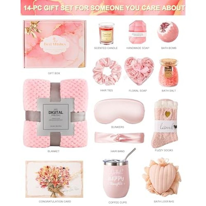 Gifts for Women,Mothers Day Relaxing Spa Gift Baskets for Mom,Happy Birthday Gift Ideas Basket
