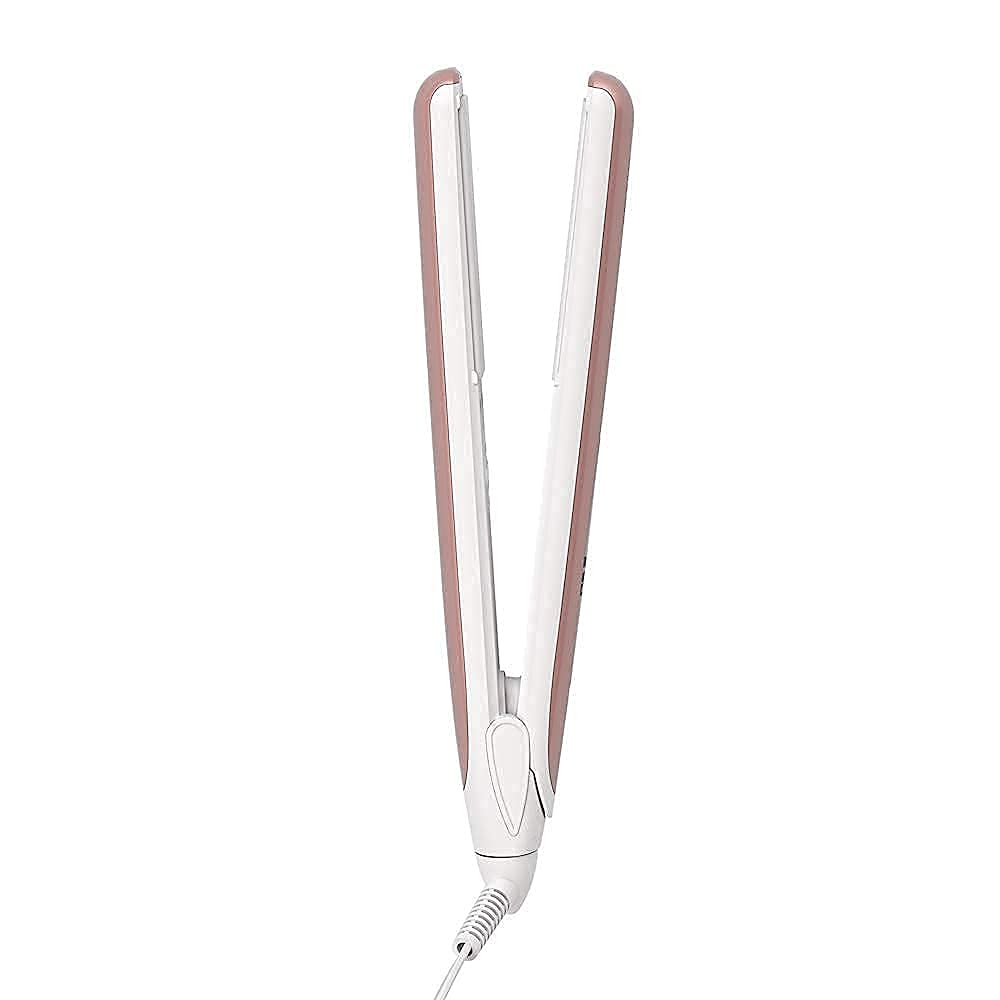 VAV Flat Iron Ceramic Tourmaline Hair Straightener Negative Ionic Hair Iron 1 Inch 3D Floating Iron Auto Shut Off 284-446 °F (Pink)