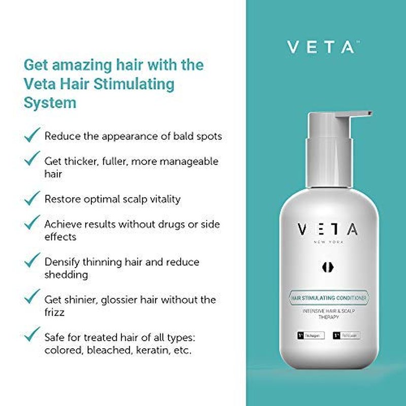 Hair Stimulating Conditioner For Hair Loss, Anti-Aging Hair Moisturizer.Repair and Strengthen Hair. Suitable for All Hair Types. No Harsh Chemicals. Paraben and Sulfate Free ? 27 fl. oz - Veta