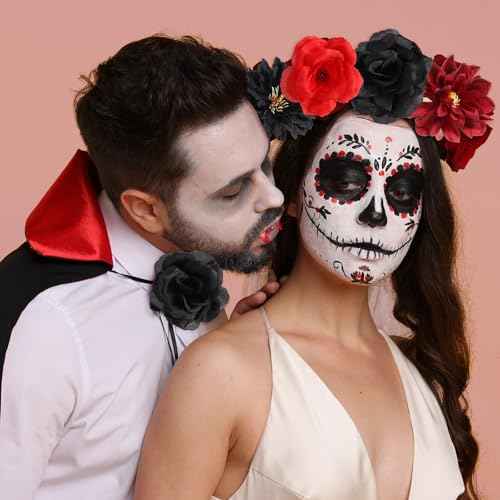 36 Pack Flower Hair Clips Rose Floral Hair Accessories for Women Boho Bride Claw Clip Side Hair Clip Hairpin Brooch Pin Headpiece for Girls Wedding Halloween Hairstyles