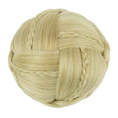 IMISSU Braided Chignon Dancer Hair Cover Donut Hairpieces Scrunchies Women Hair Buns Wig Updo for Wedding Party (M3 Dirty Blonde)