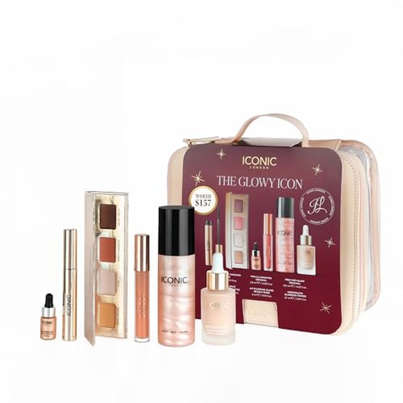 ICONIC LONDON Luxury Makeup Set for Glowy, Radiant Skin and Highlighted Finish, Perfect for Gifting, Long-Lasting, Cruelty-Free, Vegan Makeup