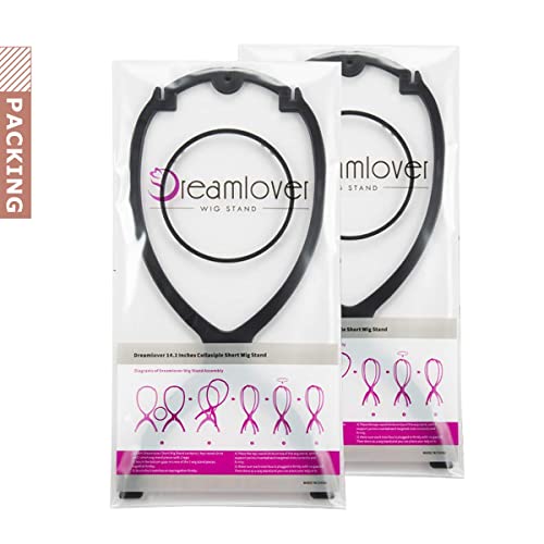 Dreamlover Wig Head Stand for Travel, 2 Packs