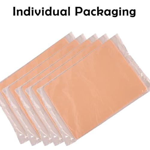 3MM Fake Tattoo Skin - 5pcs Tattoo Practice Skins Double Sides Professional Training Pad for Tattoos Training Depth Control Realistic Texture for Beginners to Professionals Tattoos Supplies
