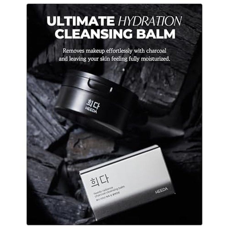 Charcoal Cleansing Balm, All in One Nourishing, Hydrating Makeup Melting Remover for Dry & Sensitive Skin, Korean Beauty Face Wash Cleanser 3.38 fl.oz