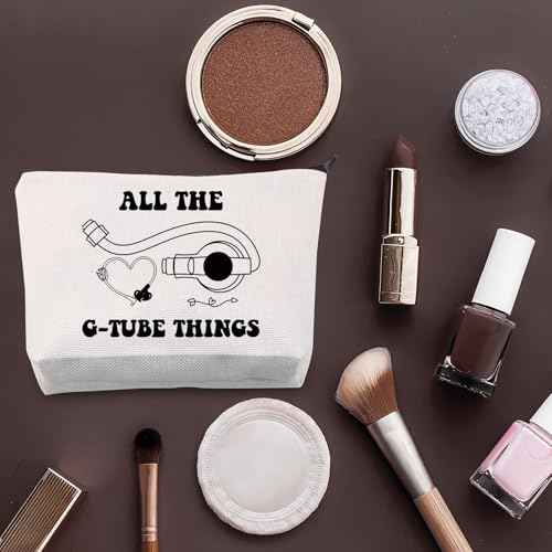 BDPWSS G Tube Gift Feeding Tube Awareness Gift G-Tube Button Gift All The G-Tube Things Cute Medicine Bag Tubie Mom Gift (Gtube things bag)