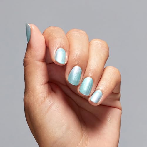 OPI Nail Lacquer Nail Polish | Opaque Light Blue Green Shimmer Chip Resistant Nail Polish | Fast Drying, Streak Free