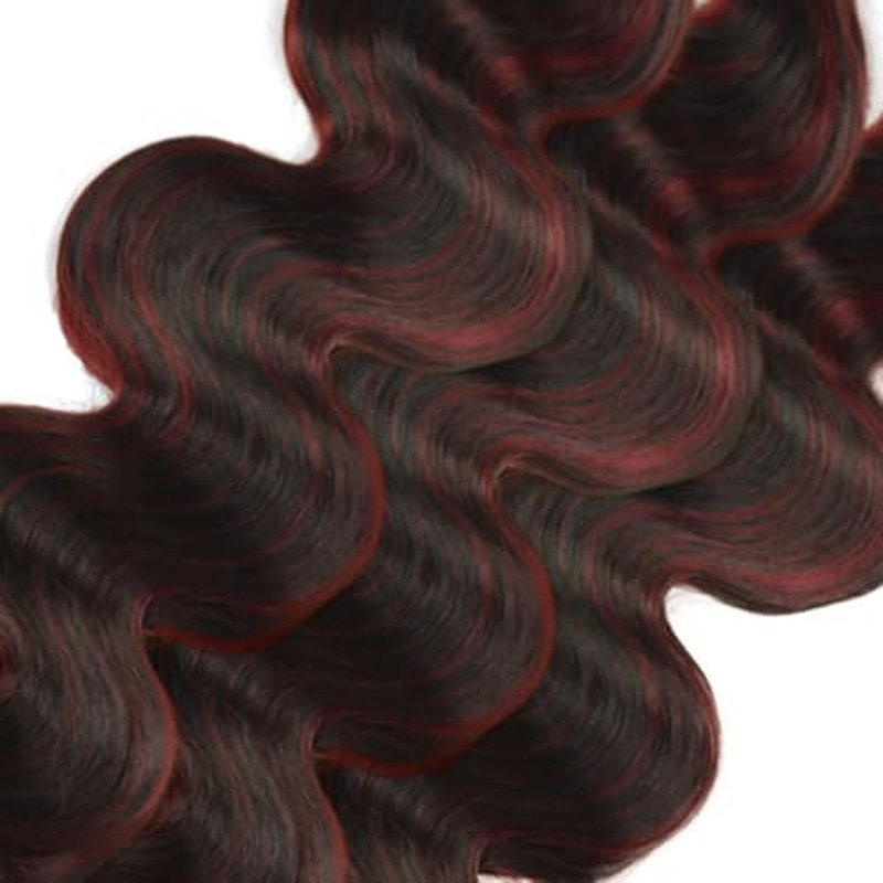 28 28 28 Inch Ombre Burgundy Bundles P1B99J Body Wave Bundles 2 Tone Black Mixed With Wine Red Bundles 8A Brazilian Virgin Hair Extensions Burgundy Body Wave Bundles 300g