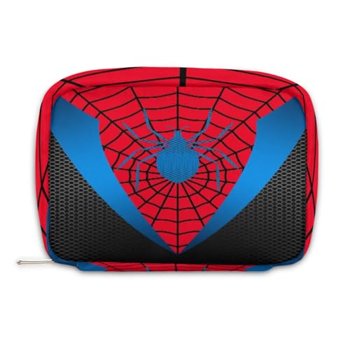 Kids Toiletry Bag for Boys, Cute Small Red Spider Web Wash Bag for Teens Waterproof Cosmetic Weekender Bag Toddler Traveling Toiletries