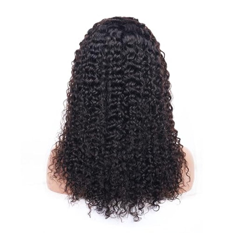 JYZ Half Wig Human Hair 300% Density 3 In 1 Seamless Flip Over Half Wig Invisible Hairline Glueless Wear and Go Beginner Friendly Curly Human Hair Wigs for Women 20 Inch