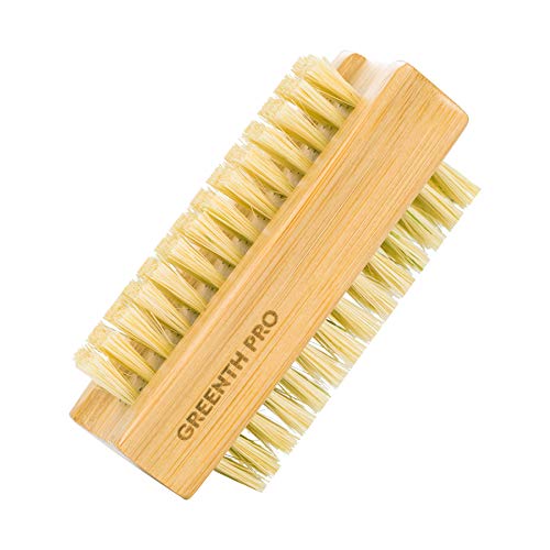 Bamboo Nail Brush£¬2PCS Two-side Firm Nature Wooden Sisal Scrub Brush for Toes and Nails,Cleaning Nail Brush
