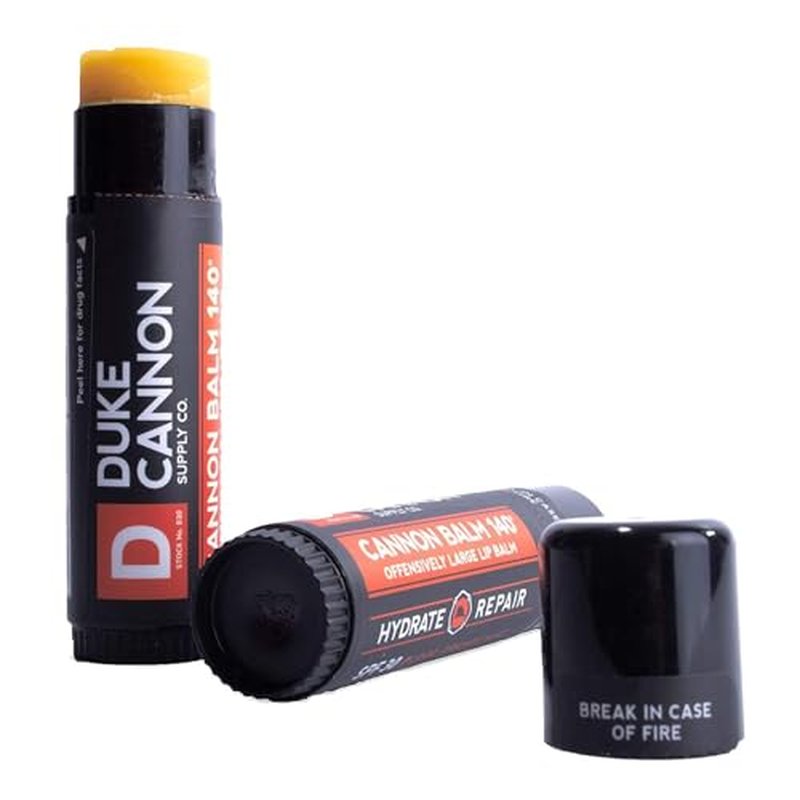 Duke Cannon Balm 140¡Æ Tactical Lip Protectant 15 Pack - Blood Orange Mint Flavored Lip Balm for Men with SPF 30, Large Size, Premium Ingredients, 0.56oz Each