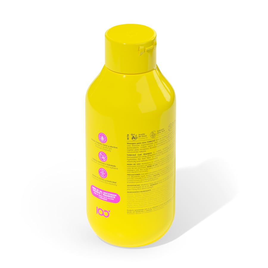 Nourishing Shampoo for Wavy & Curly Hair - La Pocion Tongolé | 15.2 Fl Oz (450 ml) Cleanse & Revitalize