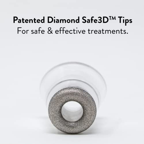 Microderm GLO MINI Premium Diamond Microdermabrasion Tips by Microderm GLO - Medical Grade Stainless Steel Accessories, Patented Safe3D Technology, Safe for All Skin Types. (Premium)