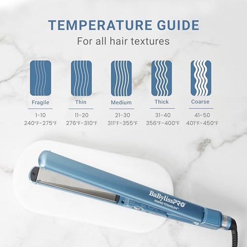 Nano Titanium Ultra-Thin Hair Straightener, Professional Flat Iron For All Hair Types