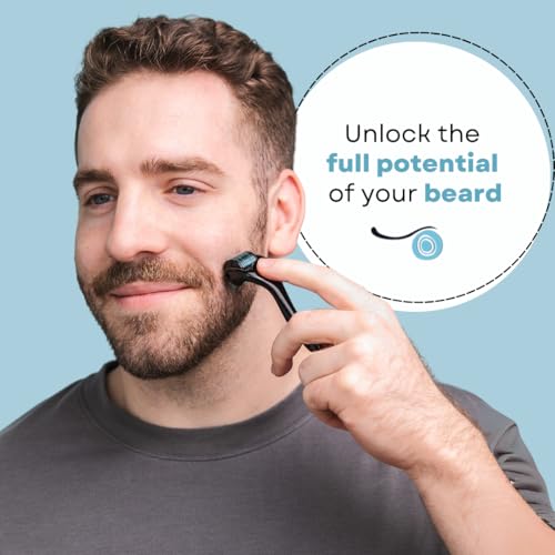 Derma Roller - The Original 540 Microneedles for HAIR, BEARD & SKIN | Microneedling Roller for Men and Women - for Face & Scalp Derma Stamp - FREE STORAGE CASE (Blue, 0.30mm)