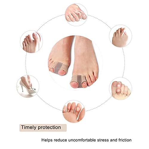 Bunion Toe Separators for Overlapping Toes Women Men, Gel Toe Spacers Bunion Corrector with 2 Loops for feet, Hammer Toe Straightener(2PC)
