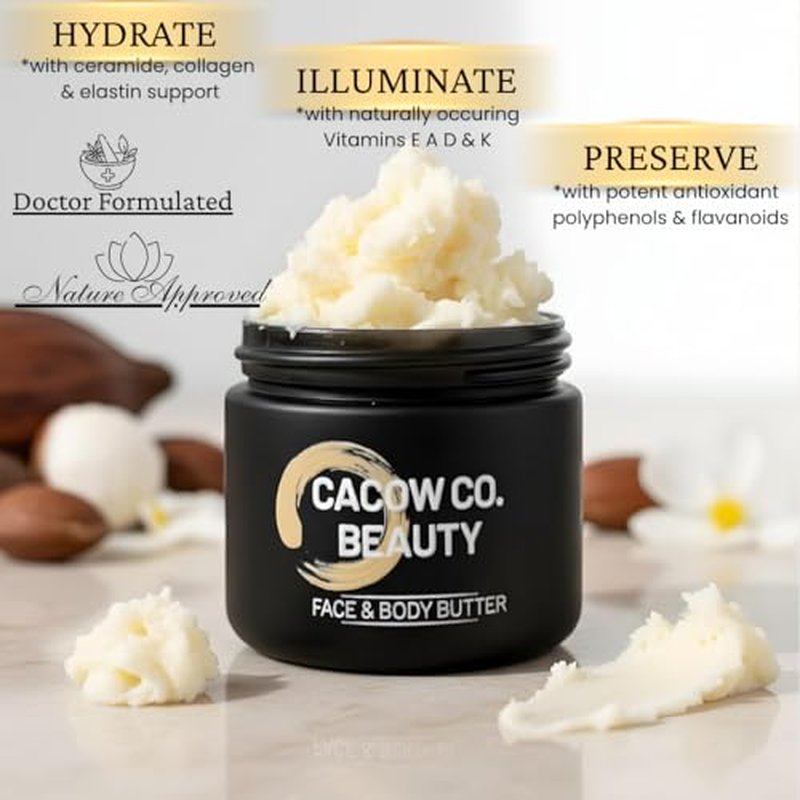 100% Grass Fed & Finished Tallow with Organic Unrefined Cacao Butter - The Face & Body Butter