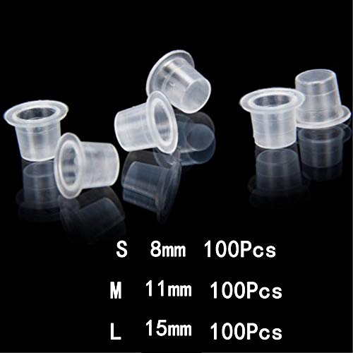 Ink Caps - 300Pcs Mixed Disposable Plastic Pigment Ink Caps Cups(Small#8,Medium#11,Large#15) ¡¦ ¡¦¡¦