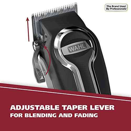 Wahl USA Elite Pro High-Performance Corded Home Haircut & Grooming Kit for Men ? Electric Hair Clipper ? Model 79602M