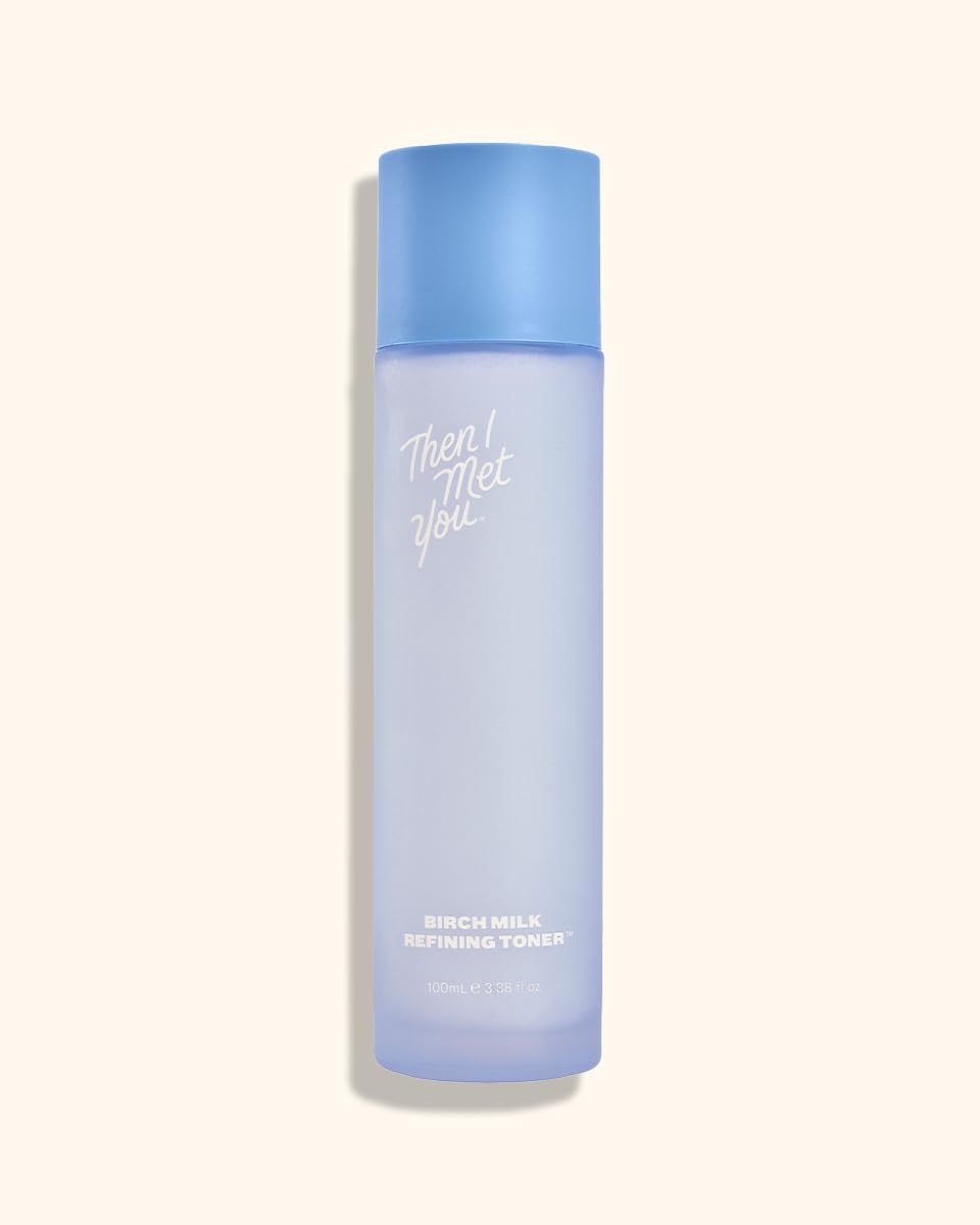 Then I Met You Birch Milk Refining Toner, Hydrating and Exfoliating Milky Toner, Minimizes Pores and Strengthens Skin Barrier, Korean Skincare for Deep Hydration, Gentle Daily Exfoliant, 3.38 oz