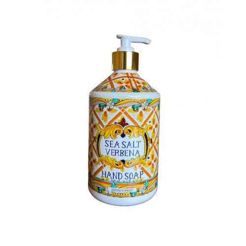 Home and Body Company Hand Soap Villa Flora Collection 16 FL/473ml Bottles infused with Essential Oils (SET OF 4) Sea Salt Verbena, Coconut Citrus, Orchid Vanilla, and White Jasmine