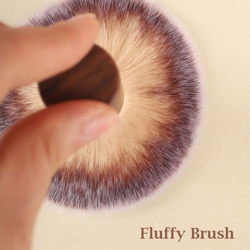 Nail Art Dust Brush Manicure Dust Cleaner, Nail Art Dust Powder Remover Brush Soft Bristle Nail Cleaning Brush Tool (Brown)