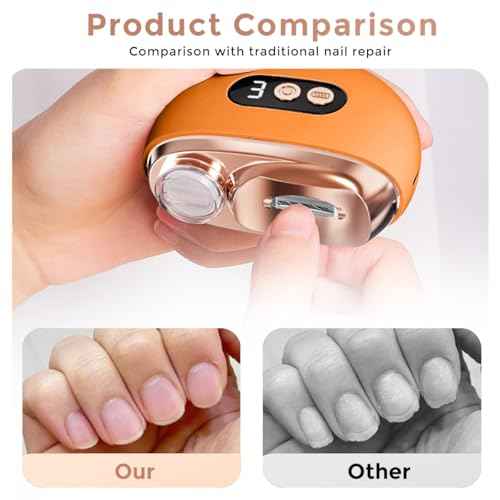 Electric Nail Clippers, 3 in 1 Rechargeable Electric Polishing Automatic Nail Clipper Trimmer with LED Light, Debris Storage, Fingernail Toenail Trimmer