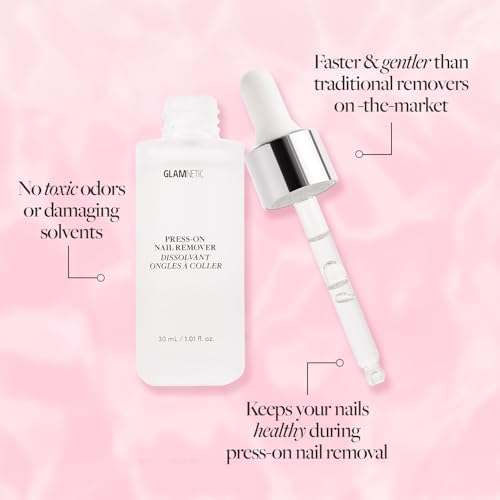 Glamnetic Press On Nail Remover | Odorless, No Acetone, Gentle Press-On Nail Remover Serum for Fake Nails | 30 ml/1.01 fl. oz.