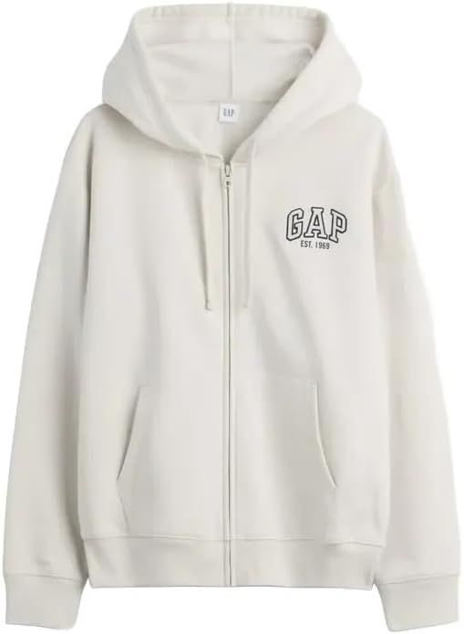 GAP Women's Hooded Logo Full Zip Jacket - Stylish & Comfortable Outerwear