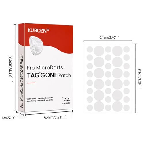 KUBOZN Pro MicroDarts Patch, Hydrocolloid with Salicylic Acid, 144 Count, Invisible Blemish Cover (1Box)