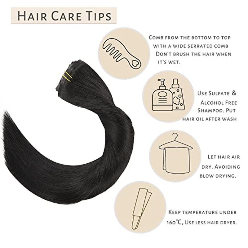Caliee 18Inch Jet Black Seamless Human Hair Extensions Ultra Invisible Skin Weft Clip ins 7Pcs 110Gram Black Hair Extensions Remy Human Hair Full Head PU Clip on Straight Hair Extensions