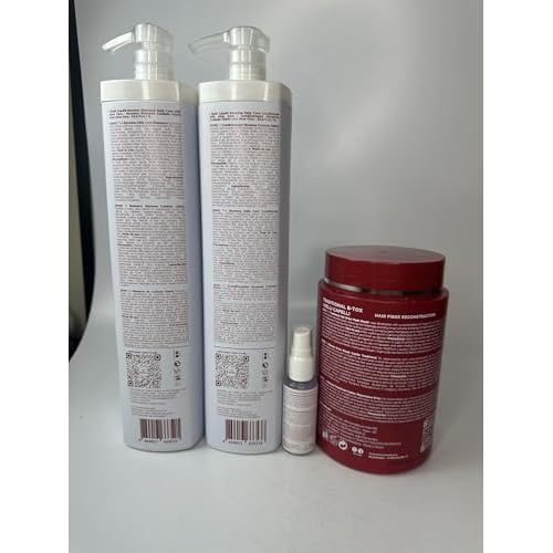 I Belli Capelli Ravenna Hair Straightening Kit ? Repair Hair B-tox, Aloe Vera Shampoo & Conditioner, Repair Oil ? Intense Hydration, Shine ? Formaldehyde-Free ? For All Hair Types (4-Pack)