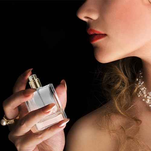 6 Pack Refillable Perfume Atomizer 50ml 1.7oz Large Perfume Bottle for Essential Oils, Perfumes,Empty Clear Glass Mist Spray Bottle for Traveling and Outgoing