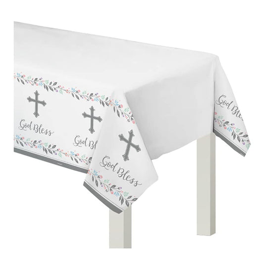 Amscan Holy Day Plastic Table Cover - 54” x 102" (1 Pc.) - Ideal for Holidays & Special Occasions