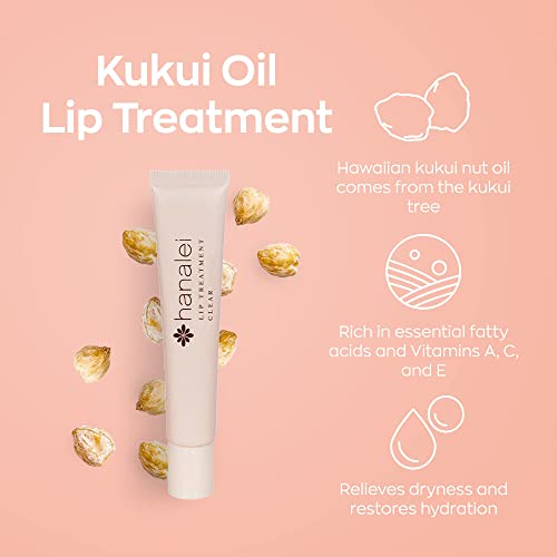 Hanalei Lip Treatment Bundle - Clear & Rose | Nourishing Kukui Oil, Shea Butter & Agave for Soft, Hydrated Lips