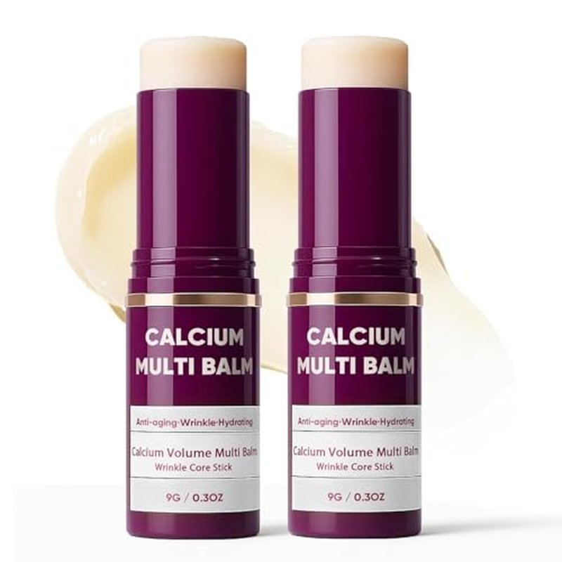 Cemenrete Calcium Multi Balm, Calcium Volume Multi Balm, Wrinkle Core Stick, Korean Collagen Moisturing Stick, Anti-aging, Hydrating, Suitable for Eyes, Face, Neck£¨2Pcs£©