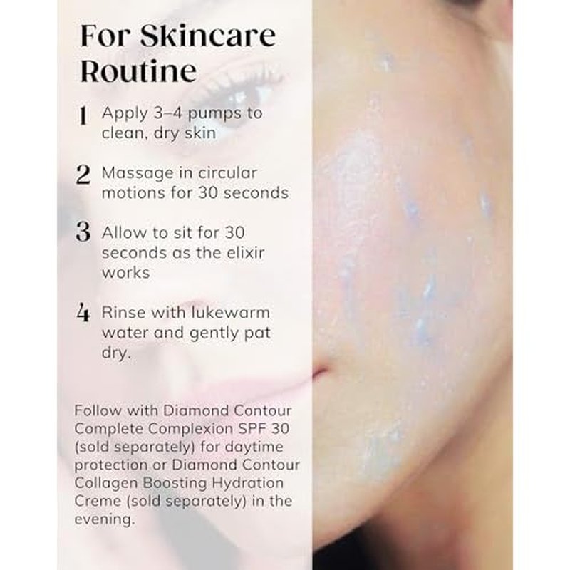 KAPLAN MD Diamond Contour Supercharged 1 Minute Daily Facial - Anti-Aging Serum for Face with Exfoliating Crushed Diamonds & Fruit Enzymes - Radiant & Smooth Skin for Women of All Ages - 3.0 fl oz