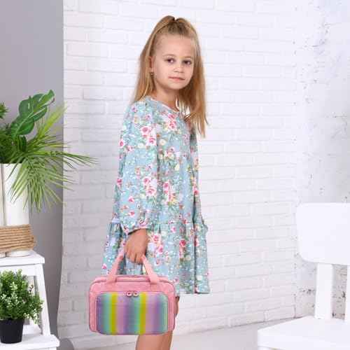 Hair Accessories Organizer for Girls, Hanging Hair Bow Storage Bag for Girls Hair Clips, Travel Organizer With Hair Clips, Headbands, Scrunchies & Ties - Empty Bag (Pink)