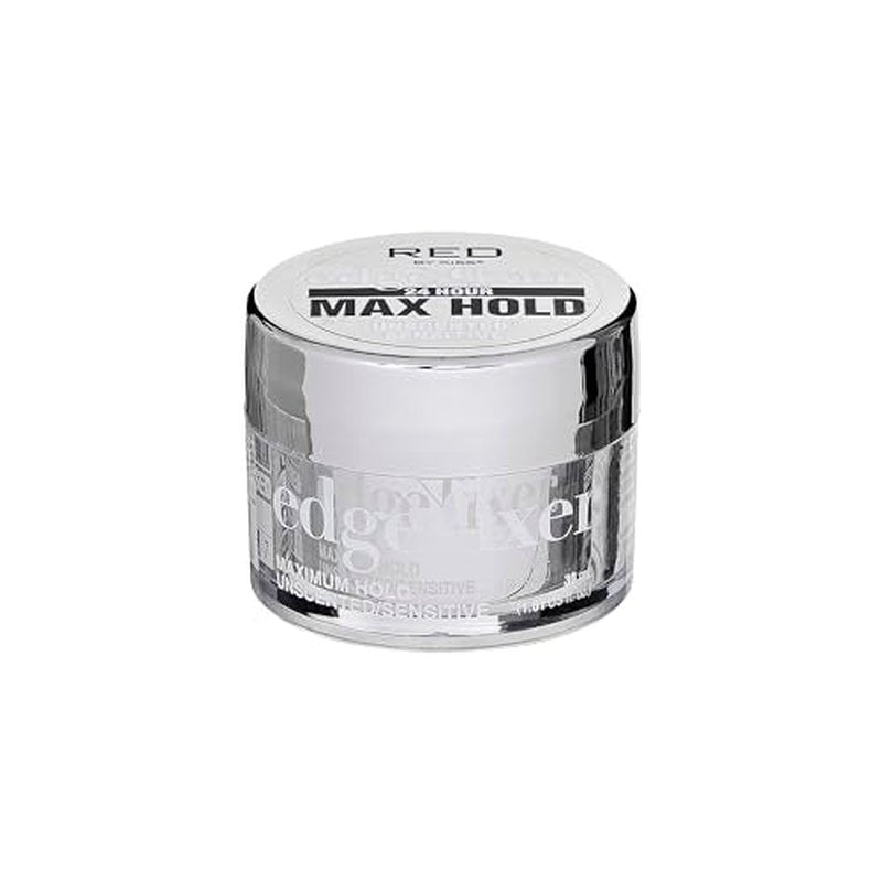 Red by Kiss Edge Fixer 24 Hour Maximum Hold Edge Wax No Flaking Biotin B7 Infused Hair Gel 1.01 fl.oz (Unscented)