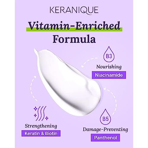 Keranique Damage Control Conditioner - Hydrating Treatment with Keratin for Dry Damaged Hair