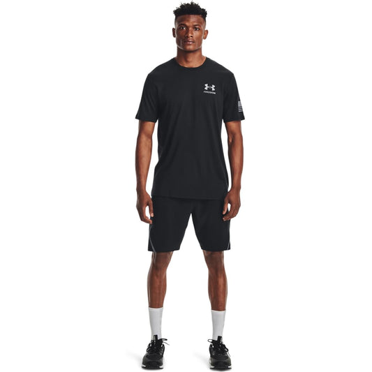 Under Armour Men's New Freedom Flag T-Shirt, Black (002)/Steel, XX-Large Tall